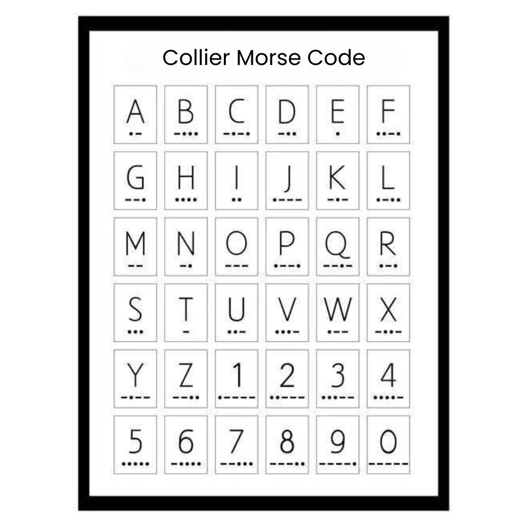 Collier en code Morse